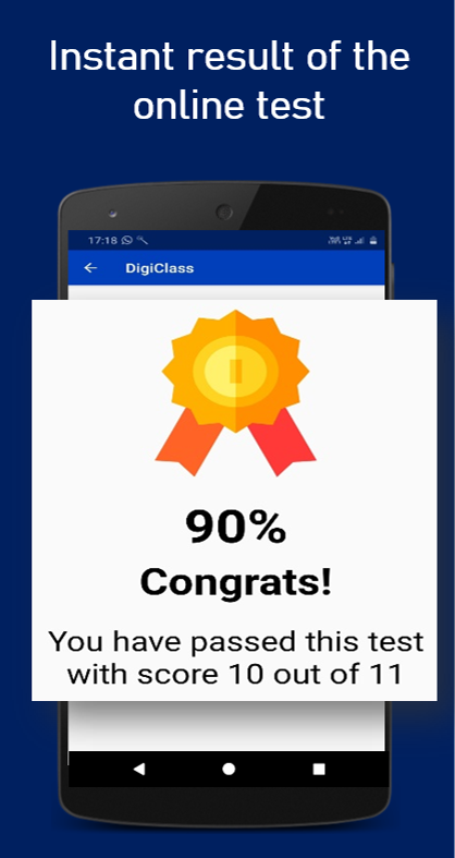 online test results digiclass app